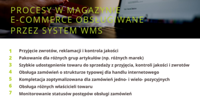 Procesy w magazynie e-commerce obsługiwane przez system WMS